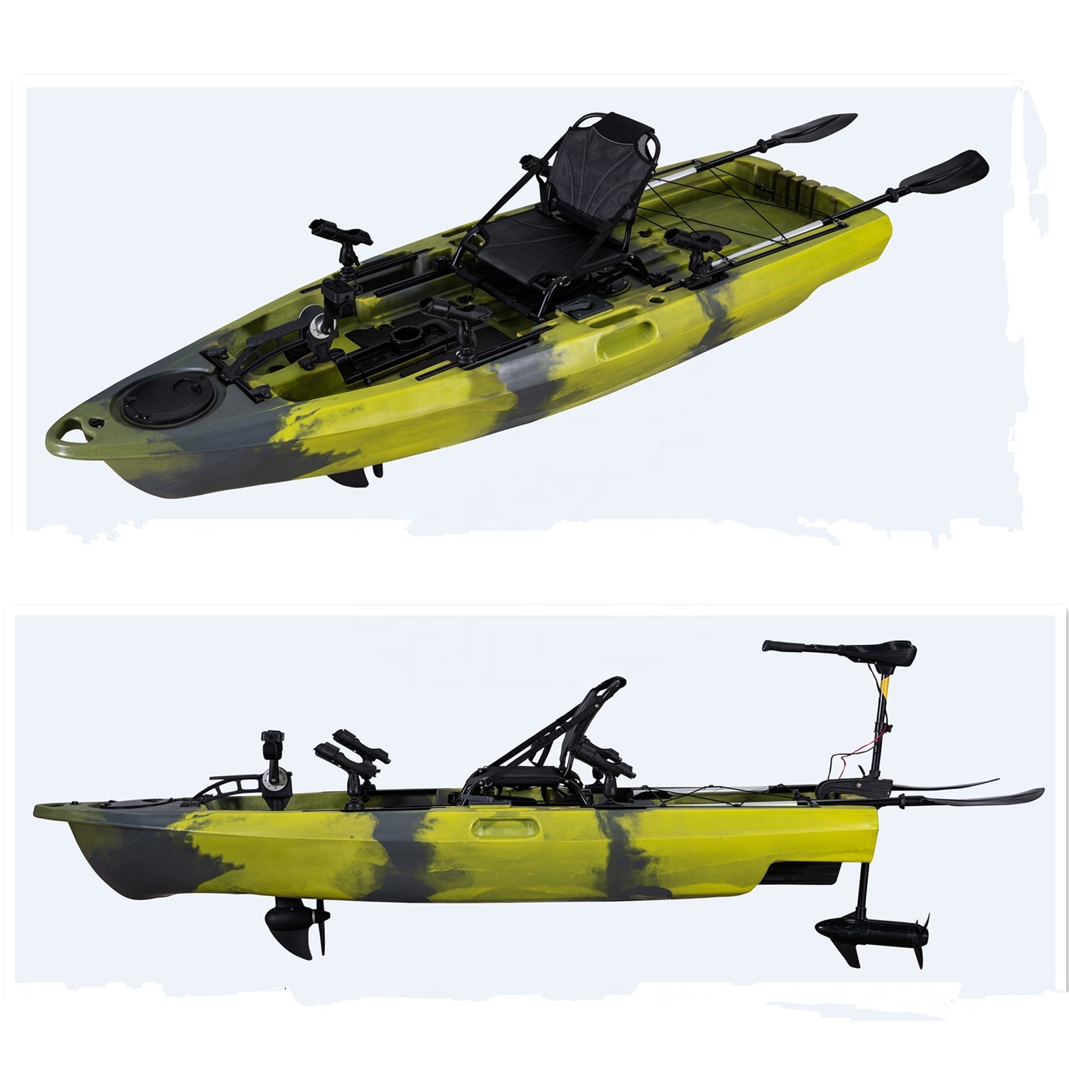 Fishing Kayak Pedal Drive - Beliebtes Wassersportgerät: 9,5 Fuß Einpersonen-Kajak mit